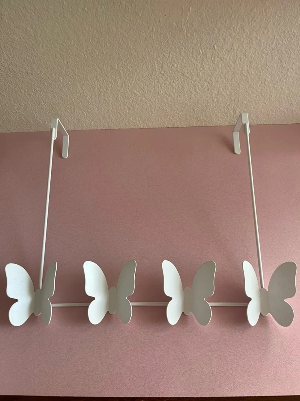 White Butterfly Wall Hook Rack - Decorative Home Wall Decor